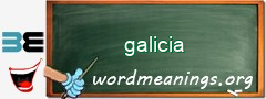 WordMeaning blackboard for galicia